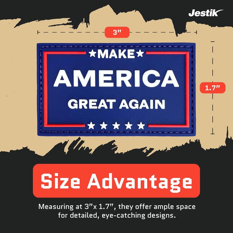 Jestik رقعة PVC، رقع مضحكة، رقعة معنوية تكتيكية فكاهية مع مشبك وحلقة، رقع لطيفة للحقائب، الزي العسكري، الجينز، السترات، السترات الواقية، القبعات والمزيد - رقعة أمريكا - Image 4